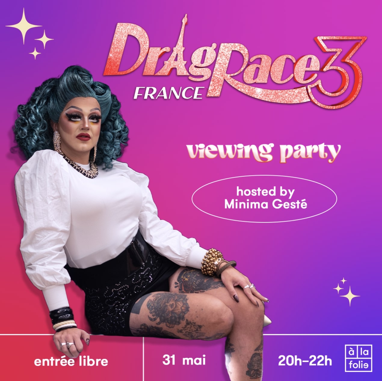 Drag Race France Viewing Party · hosted par Minima Gesté