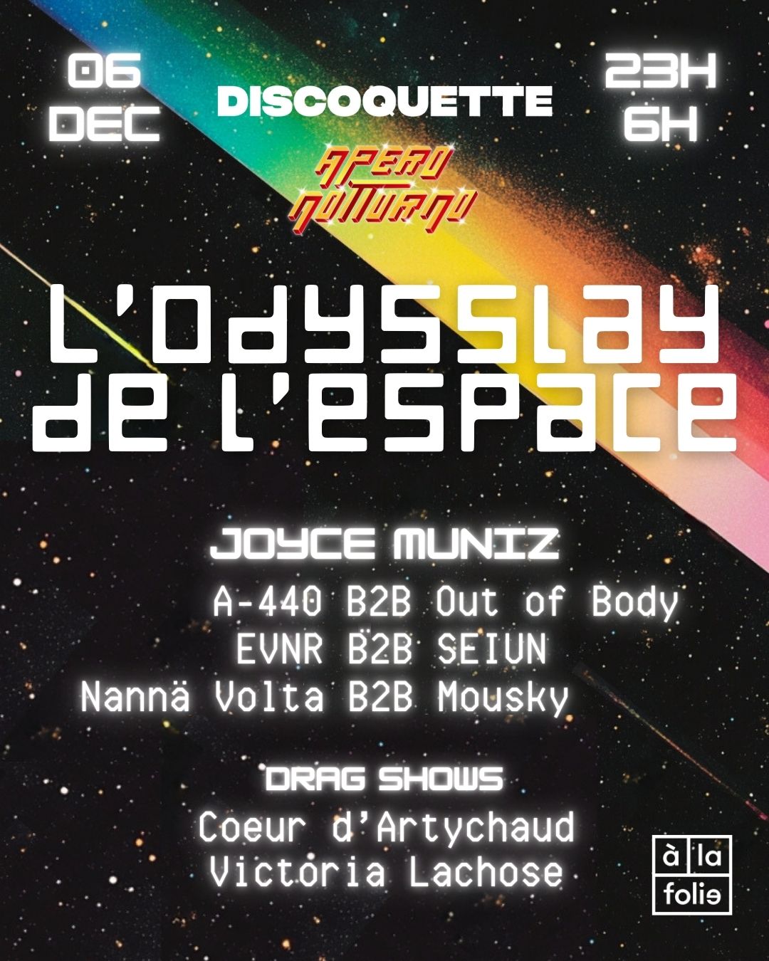 DISCOQUETTE X NOTTURNO • JOYCE MUNIZ: L’ODYSSLAY DE L’ESPACE